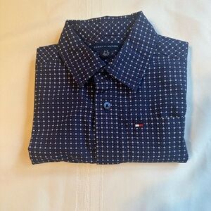 Tommy Hilfiger Kids Navy and White Button Down Shirt